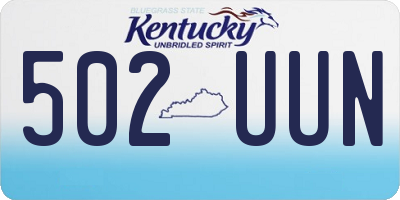 KY license plate 502UUN