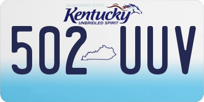 KY license plate 502UUV