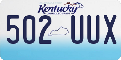 KY license plate 502UUX