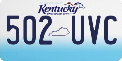 KY license plate 502UVC