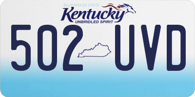 KY license plate 502UVD