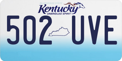 KY license plate 502UVE