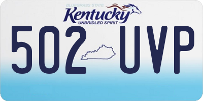 KY license plate 502UVP