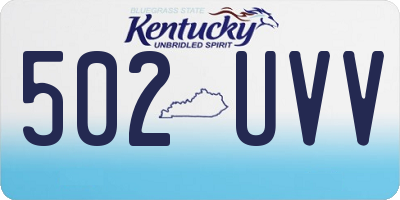KY license plate 502UVV