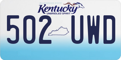 KY license plate 502UWD
