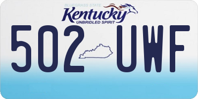 KY license plate 502UWF