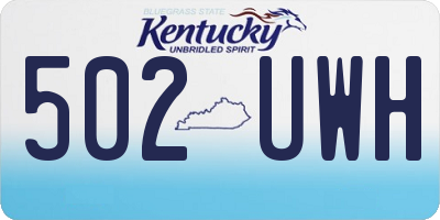 KY license plate 502UWH
