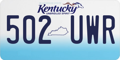 KY license plate 502UWR