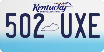 KY license plate 502UXE