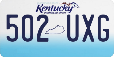 KY license plate 502UXG