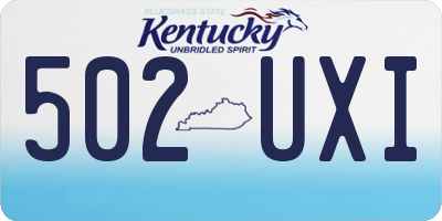 KY license plate 502UXI