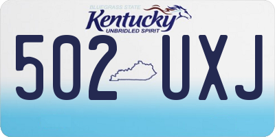 KY license plate 502UXJ