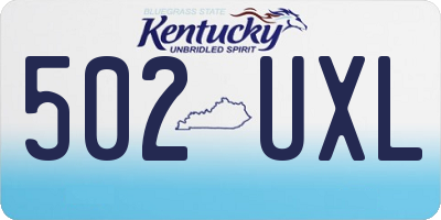 KY license plate 502UXL