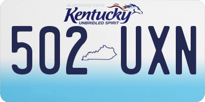 KY license plate 502UXN