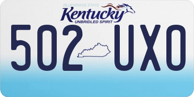 KY license plate 502UXO