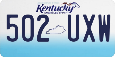 KY license plate 502UXW