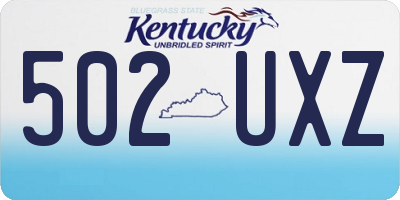 KY license plate 502UXZ