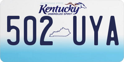 KY license plate 502UYA