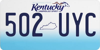 KY license plate 502UYC