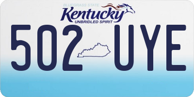 KY license plate 502UYE