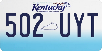 KY license plate 502UYT