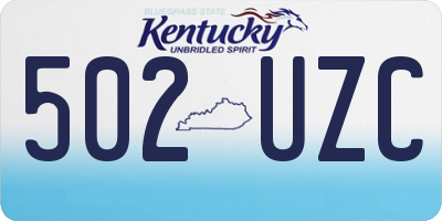 KY license plate 502UZC