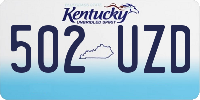 KY license plate 502UZD