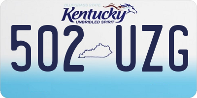 KY license plate 502UZG