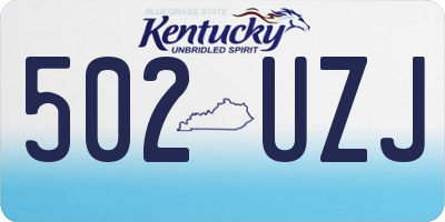 KY license plate 502UZJ