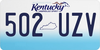 KY license plate 502UZV