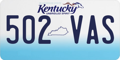KY license plate 502VAS