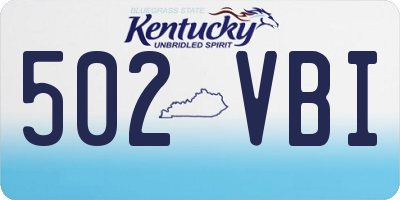 KY license plate 502VBI