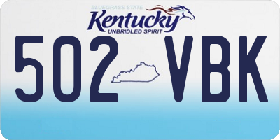 KY license plate 502VBK