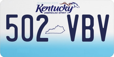 KY license plate 502VBV