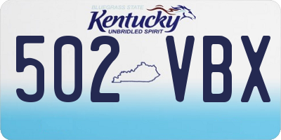 KY license plate 502VBX
