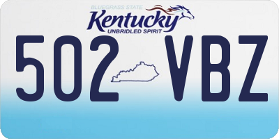 KY license plate 502VBZ