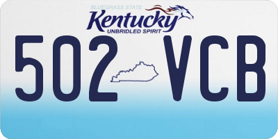 KY license plate 502VCB