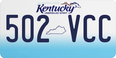 KY license plate 502VCC