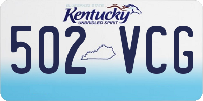 KY license plate 502VCG