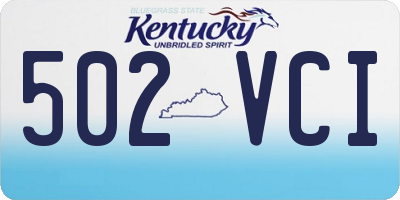 KY license plate 502VCI