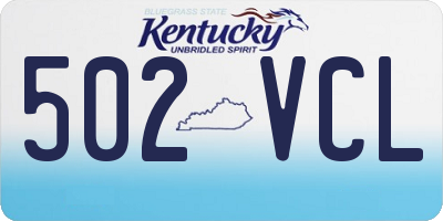 KY license plate 502VCL