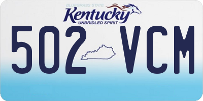 KY license plate 502VCM