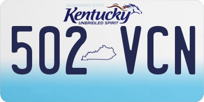 KY license plate 502VCN