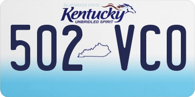 KY license plate 502VCO