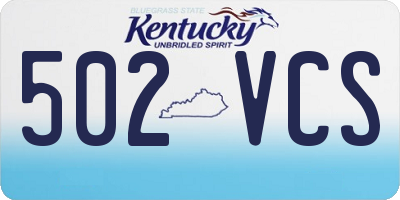 KY license plate 502VCS