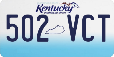KY license plate 502VCT
