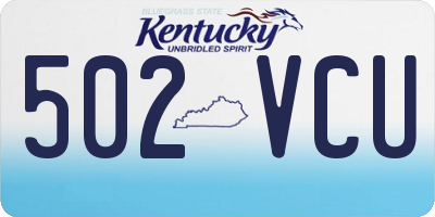 KY license plate 502VCU