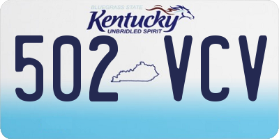 KY license plate 502VCV