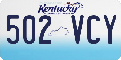 KY license plate 502VCY
