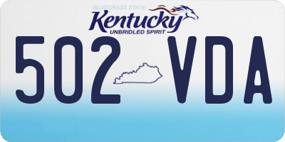 KY license plate 502VDA